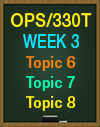 OPS/330T TOPIC 6, TOPIC 7, AND TOPIC 8